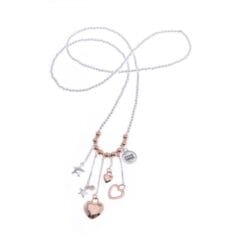 Oxxo Design Lang Halskæde - med stjerner og hjerter